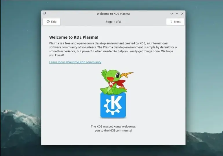 KDE Plasma Welcome App