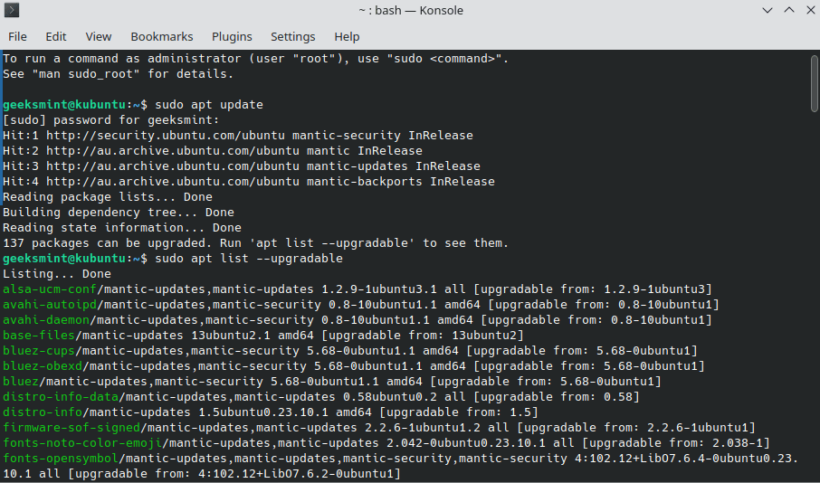 Konsole Terminal Emulator