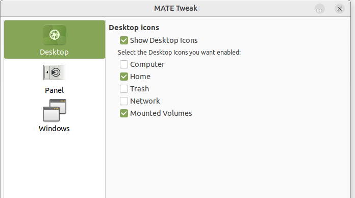 Mate Desktop Icons