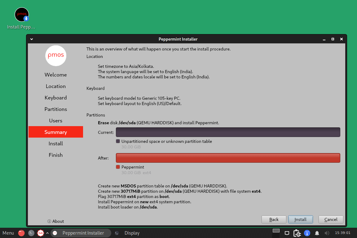 Peppermint OS Install Overview