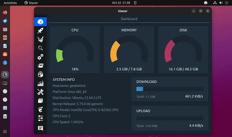Stacer - Linux System Optimizer & Monitoring