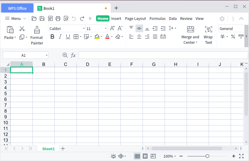 WPS Office New Excel File