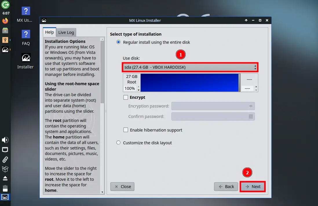 Choose Disk Partitioning