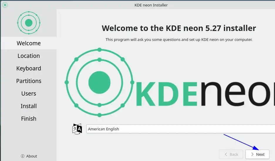 Choose KDE Language
