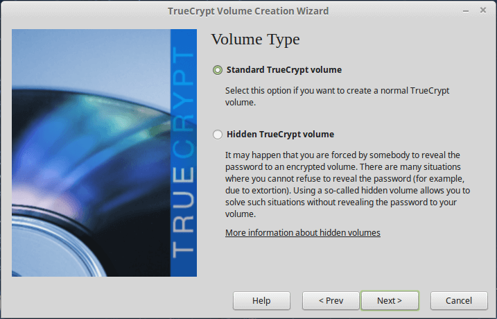 Create Standard TrueCrypt Volume