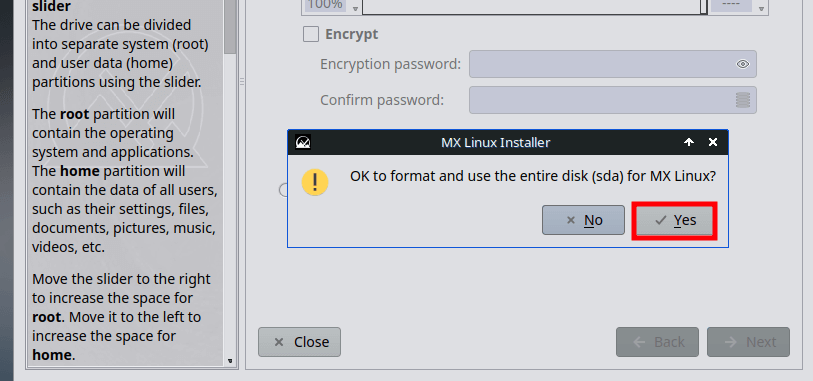 Format Disk Partitioning