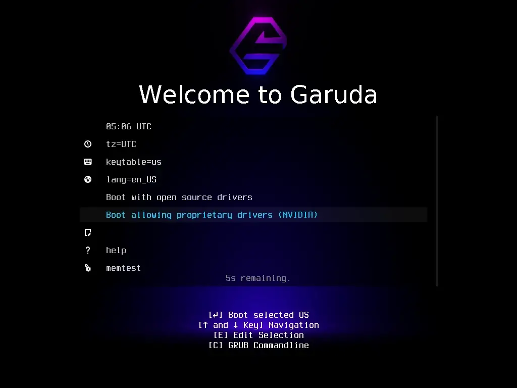 Garuda Linux Boot