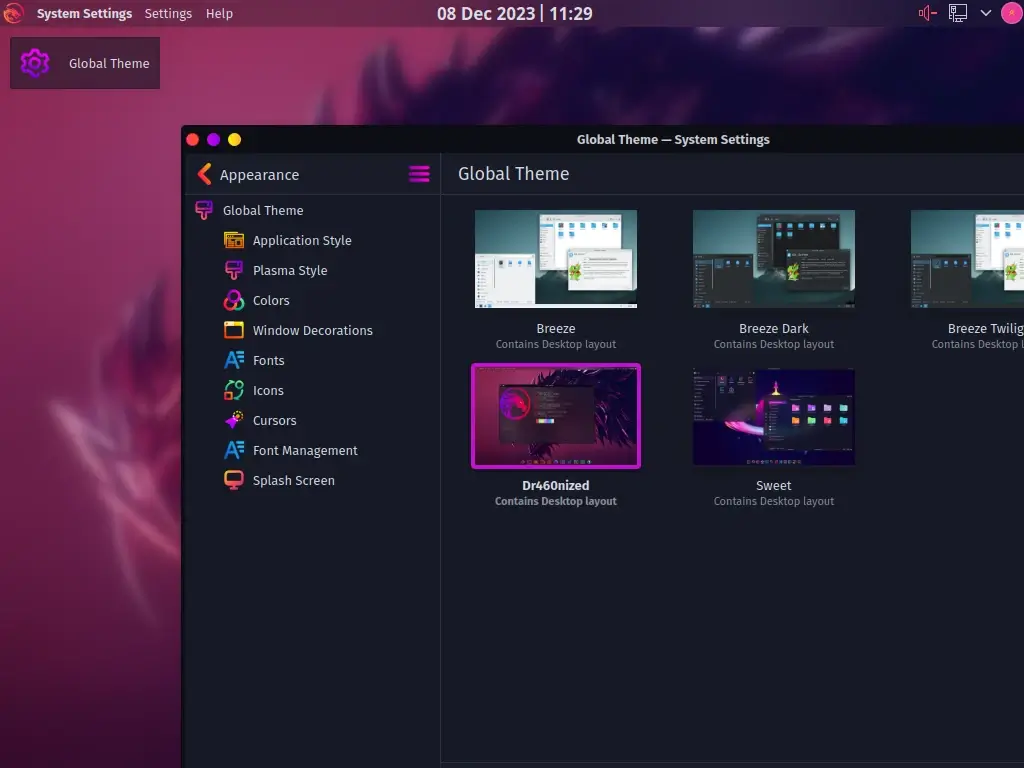 Garuda Linux Themes