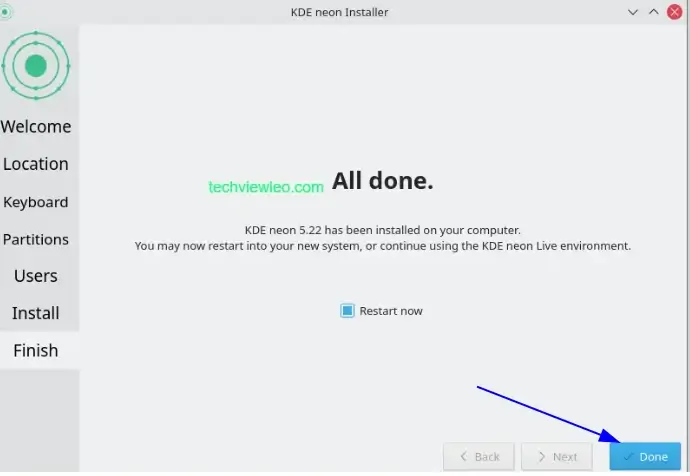 KDE Neon Installation Finished
