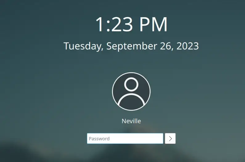 KDE Neon Login