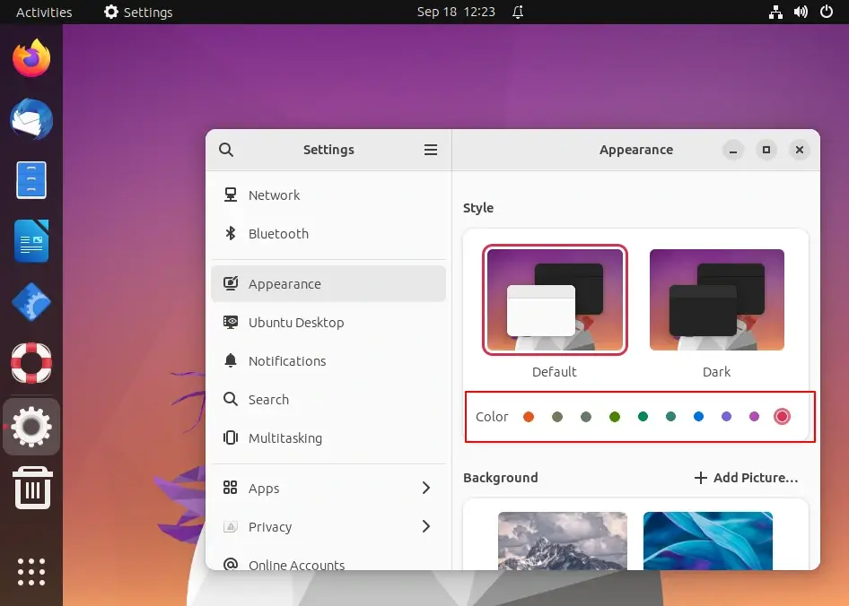 Ubuntu 22.04 Appearance