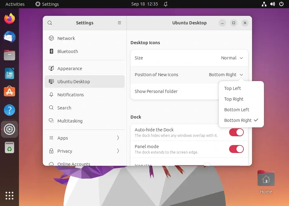 Ubuntu Desktop Icons