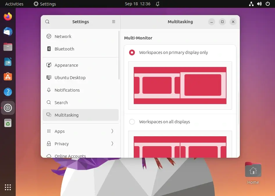 Ubuntu 22.04 Multi Monitor