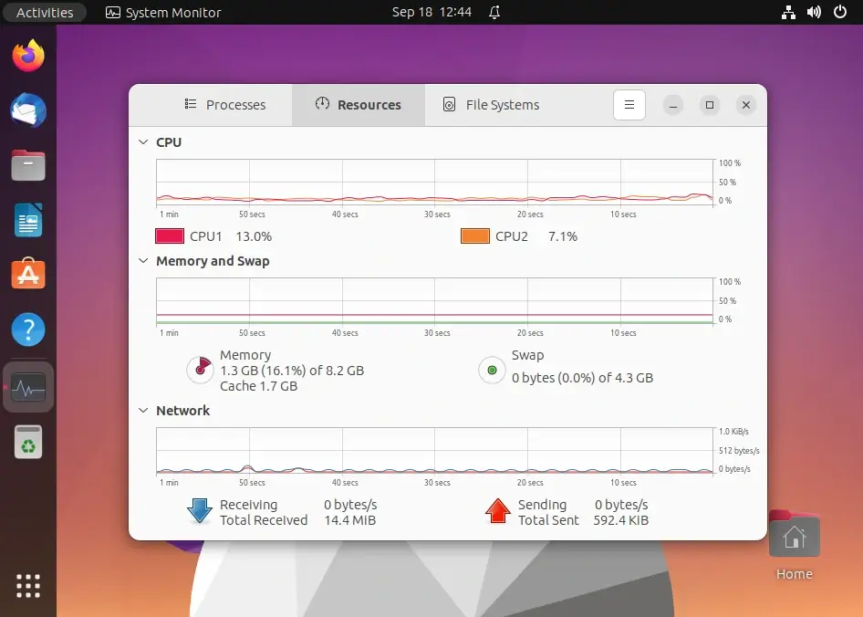 Ubuntu 22.04 System Monitor