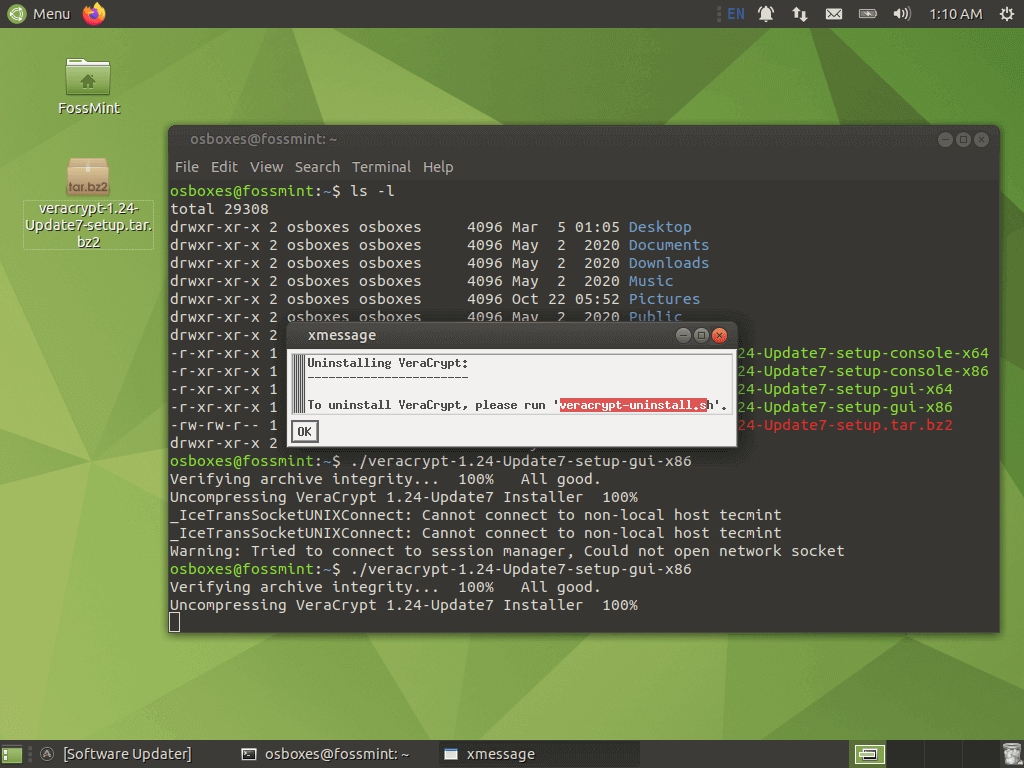 Uninstall Veracrypt in Ubuntu