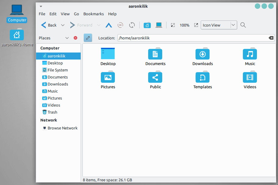 Caja File Browser