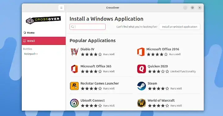 CrossOver - Runs Windows Apps in Linux
