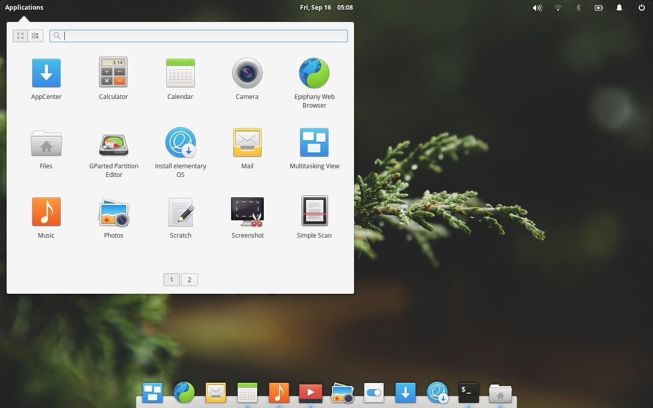 Elementary OS Application Menu