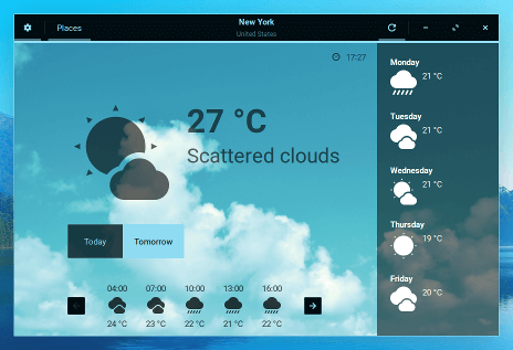 Zorin OS Weather