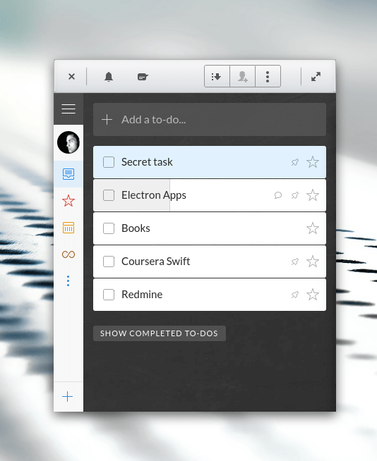 Wunderlist with Adwaita Theme