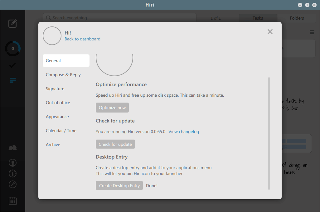 Create Hiri Email Desktop Icon
