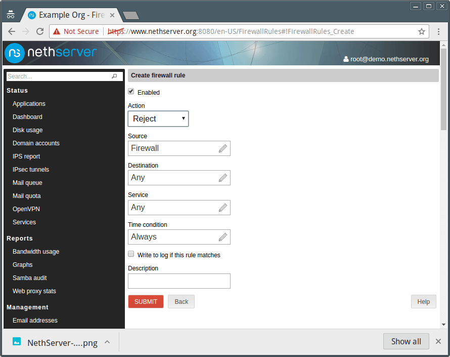 NethServer Firewall