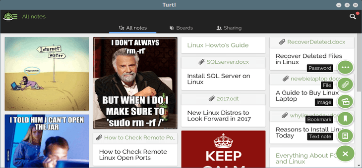 Turtl - An Evernote Alternative for Linux