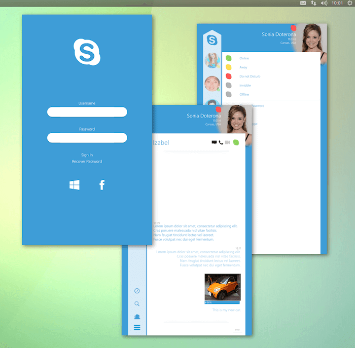 Skype for Linux App Concept