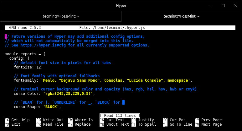 Hyper Terminal Preferences