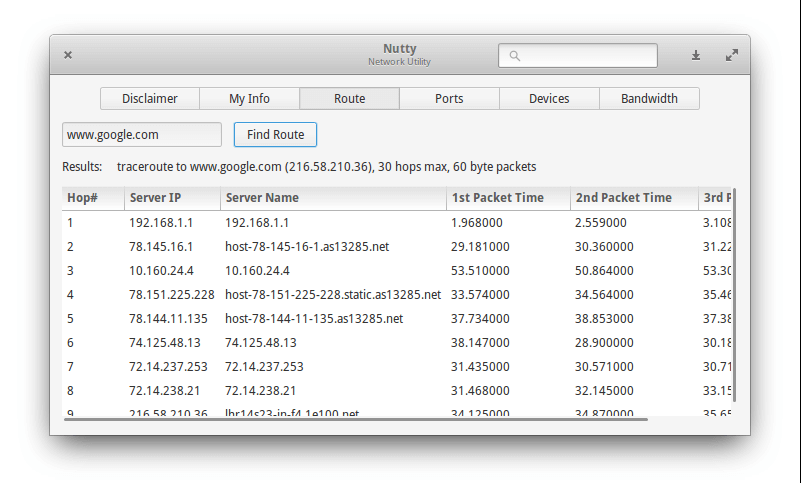 View results. Маршрутизация в Linux. Tabbed routing. Monitor info Tool.