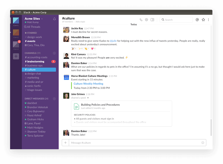 Slack Instant Messaging App for Linux