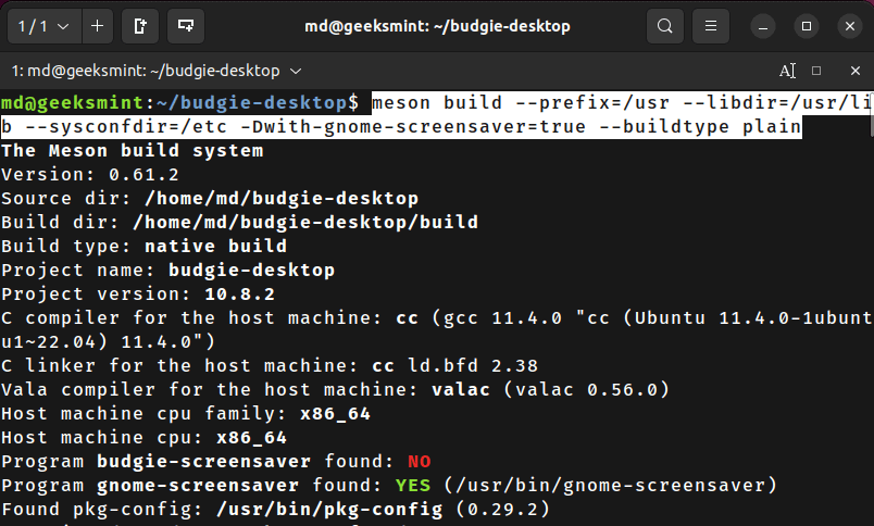 Configure Build Environment for Budgie 