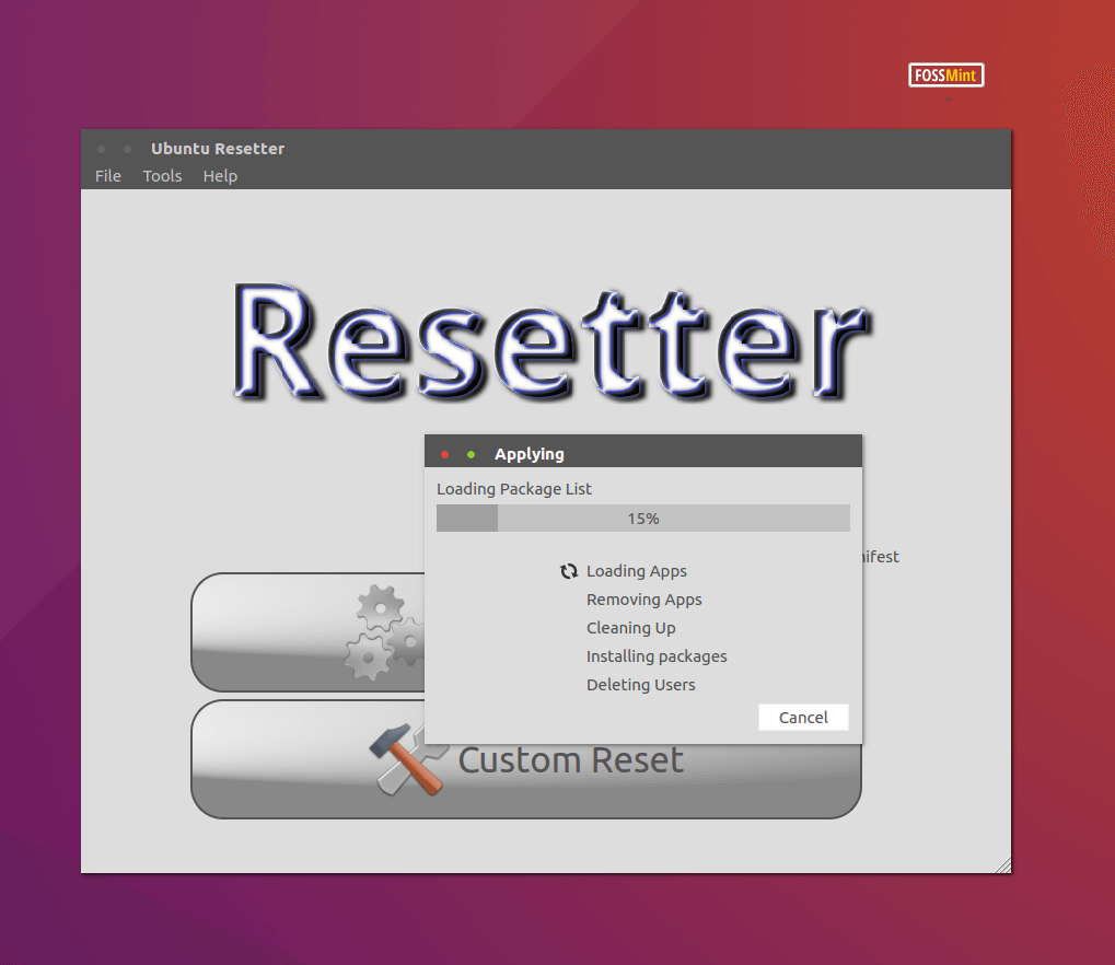 Resetter - Resetting Ubuntu to Default