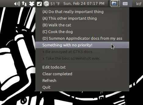Todo Indicator Applet