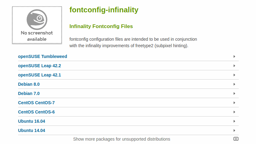Fontconfig - Infinality