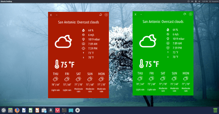 Cumulus-QT - Weather App for Linux