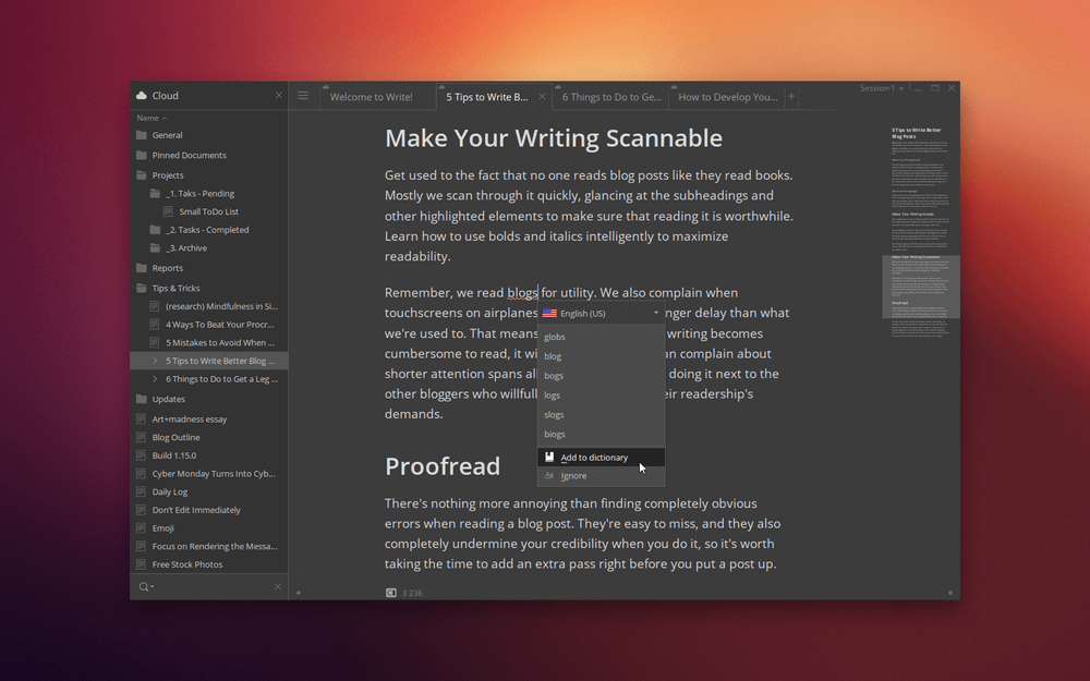 Write! App - Spellchecker