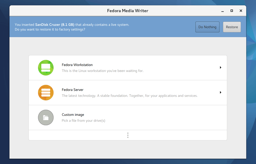 Fedora Media Writer