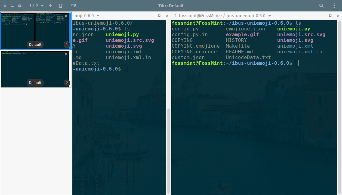 Tilix Multiple Terminals