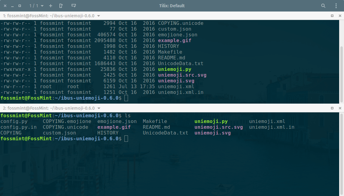 Tilix Terminal Horizental