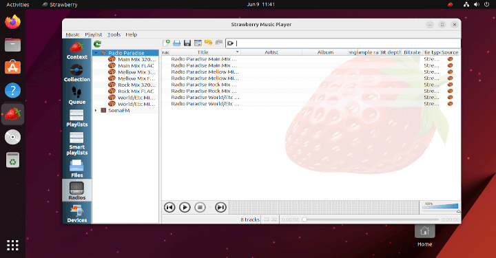 Strawberry Music Player for Linux