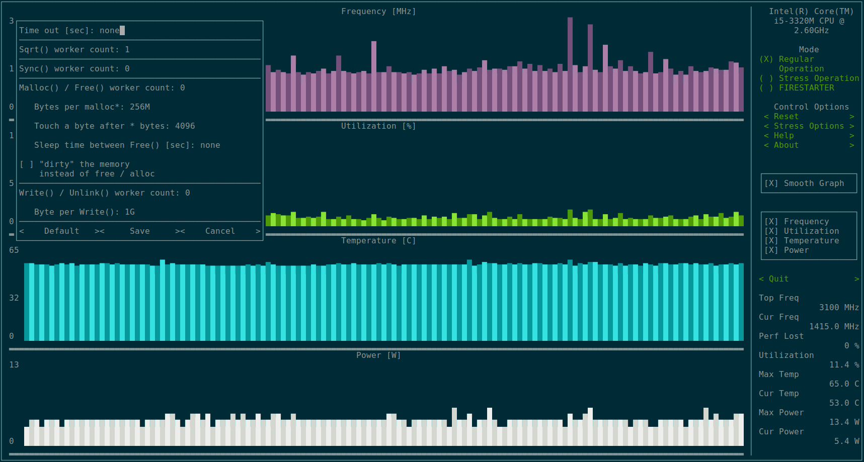 Stress Terminal UI Options