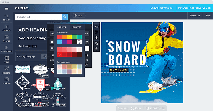 Crello Cloud Graphic Design Tool