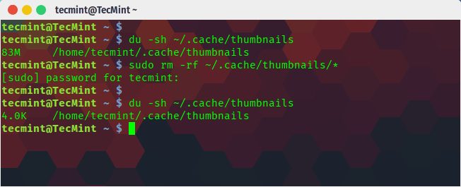 Clean Ubuntu Thumbnail Cache