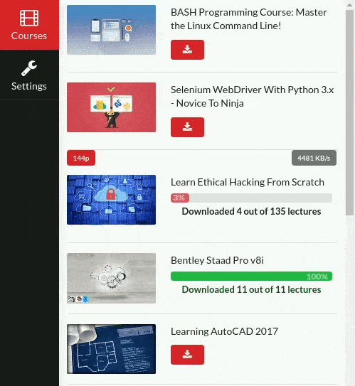 Udemy Course Video Downloader