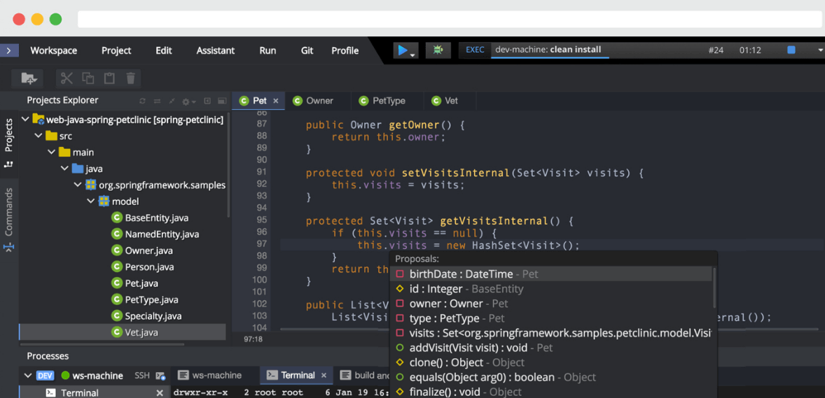 Eclipse Che Cloud IDE Editor