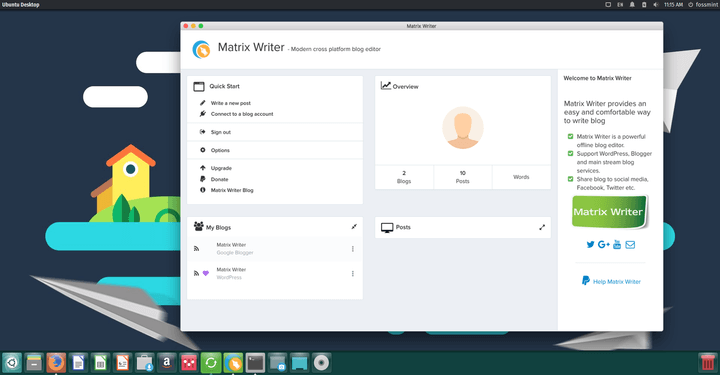 Matrix Writer Blog Editor for Blogger
