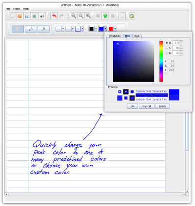 NoteLab Pen Color