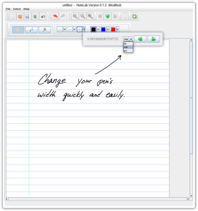 NoteLab Pen Width