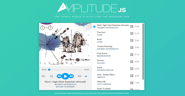 Amplitude HTML5 Audio Player